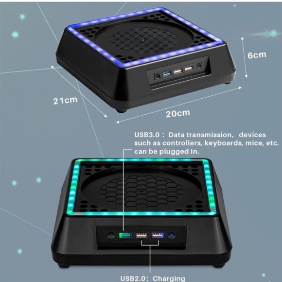 Cooling Fan for Xbox Series X, Xbox Series X Cooling Fan with 3 Levels Adjustabl - Picture 4 of 6